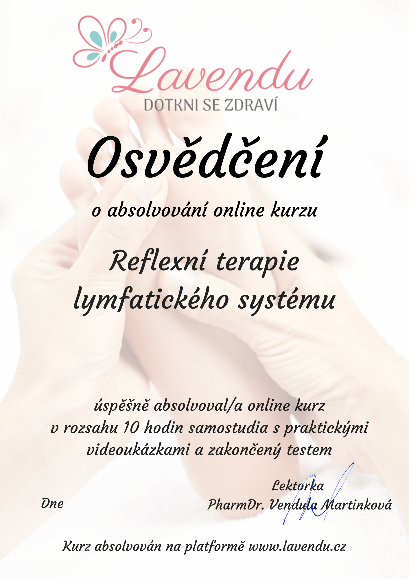 Osvědčení O Absolvování Online Kurzu